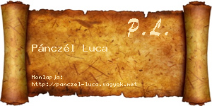 Pánczél Luca névjegykártya