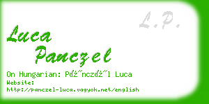 luca panczel business card
